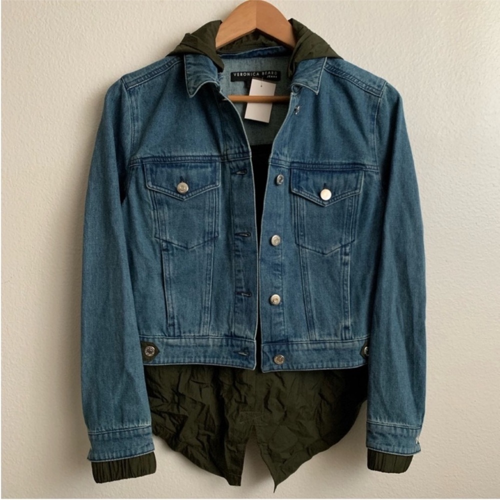 VERONICA BEARD Shani Denim-Twill Combo Jacket - Picture 2 of 15